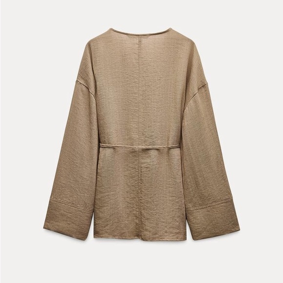 NWOT ZARA RUSTIC WRAP KIMINO SIZE LARGE - Picture 5 of 17